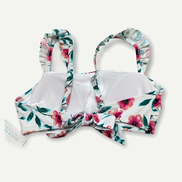 NWT Beach Betty Ruffle Strap Floral Bikini Top - Picture 3 of 7